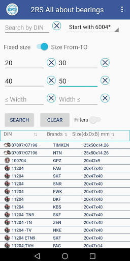 Search Bearings 50000+ items with description LITE screenshot 3