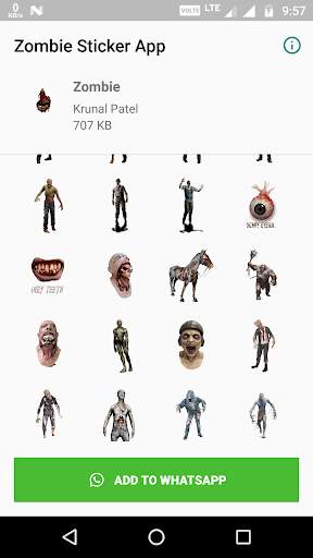 Zombie Sticker App (WAStickerApp) screenshot 2