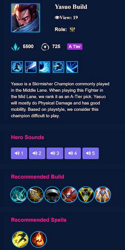 Guide For Lol Mobile Wild Rift screenshot 1