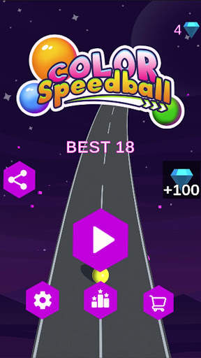 Color Speedball: 3D Road Color Ball Run with Music screenshot 1