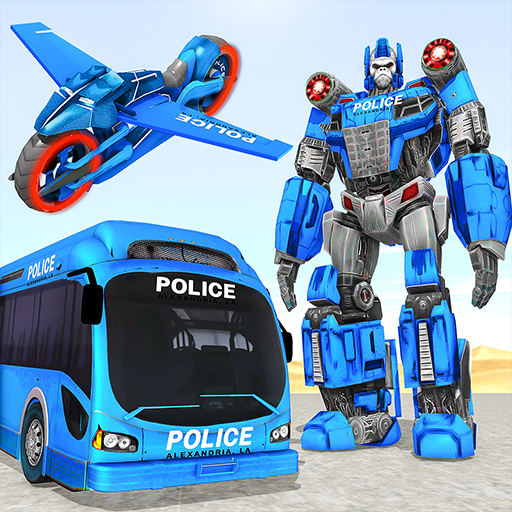 Bus Robot Transforming Game - Gorilla Robot Game icon