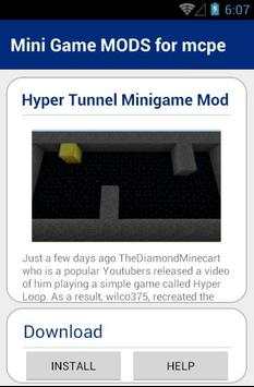 Mini Game MODS for mcpe स्क्रीनशॉट 4