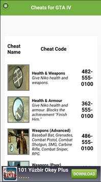 Cheats for GTA IV screenshot 2