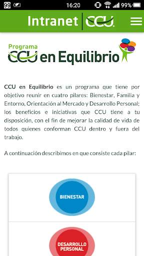 Intranet CCU screenshot 3