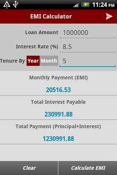 EMI Calculator screenshot 1