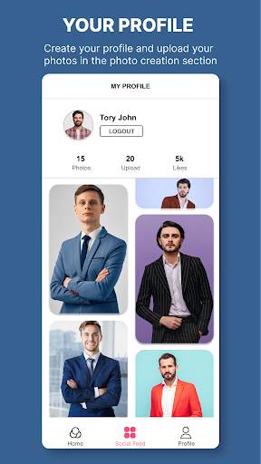 Man Casual Suit Photo Editor screenshot 7