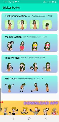 3D moving stickers for whatsapp - animated sticker screenshot 1