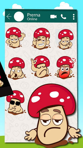 Funny Mushrooms Emoji Stickers screenshot 3