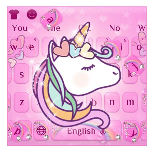 Pink Unicorn Keyboard Theme 10001004