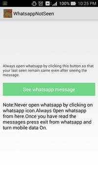 Whatsp Not seen screenshot 1