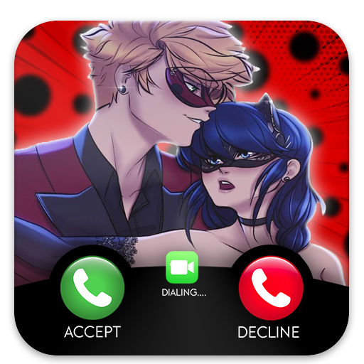 Fake call with Lady bug - Chat noir calls you icon