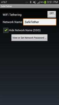 SafeTether -WiFi Tether screenshot 1