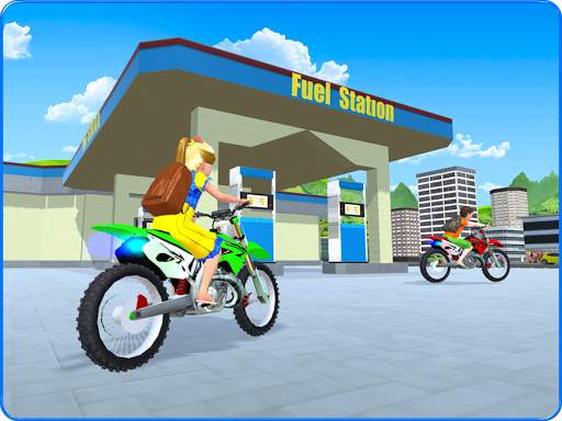 Kids School Highway Traffic Bike Racing screenshot 8