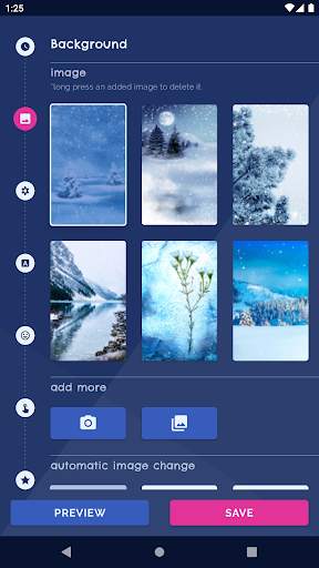 Winter Snow Clock Wallpaper screenshot 1