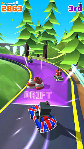 Blocky Racer - Endless Racing screenshot 7