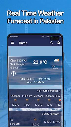 موسم کا حال جانیں - Pakistan Weather Forecast screenshot 1