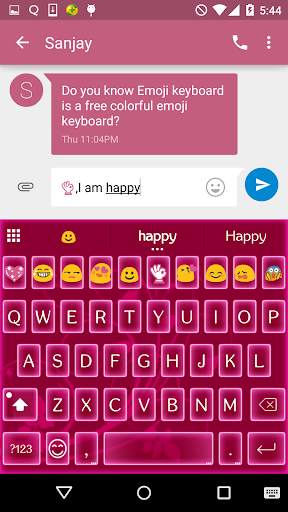 Fairy Pink Emoji Keyboard screenshot 5