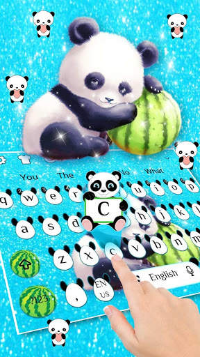 Cute Dream Panda Keyboard Theme screenshot 1