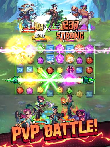 Puzzle Brawl : JdR PvP Match-3 screenshot 1