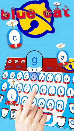 Cute Blue cat keyboard screenshot 2