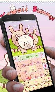 Kawaii Bunny GO Keyboard Theme screenshot 4