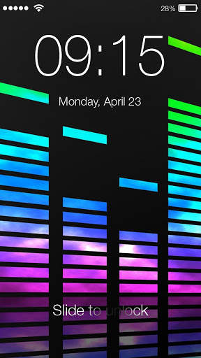 Equalizer Lock Screen Galaxy screenshot 1