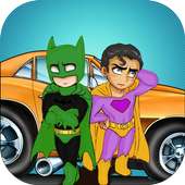 Super heroes Car Racing Games logo
