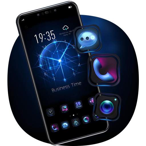 Business Time black tech clock cool theme 2.0.1