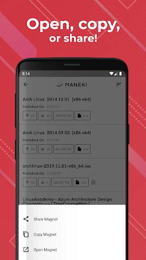 Maneki Torrent Search screenshot 4