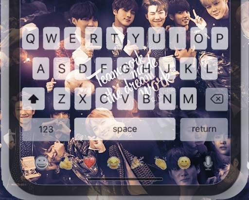 Cute and Cool of BTS Keyboard Theme स्क्रीनशॉट 1
