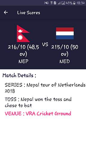 Cricket Nepal screenshot 2