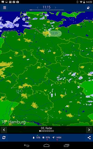 Realtime rainradar Europe screenshot 6