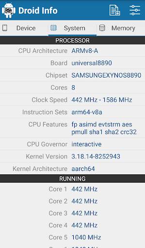 Droid Hardware Info screenshot 2