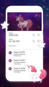 Galaxy Unicorn Phone Contact Dialer 2018 screenshot 4
