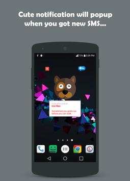 Cute SMS Popup Notification screenshot 2