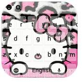Pink Bowknot Kitty Leopard Keyboard Theme 10001003
