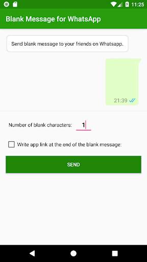 Blank Message for WhatsApp: WhatsBlank screenshot 1