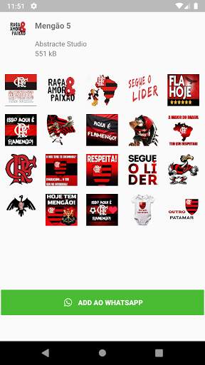 Flamengo Stickers 4 تصوير الشاشة