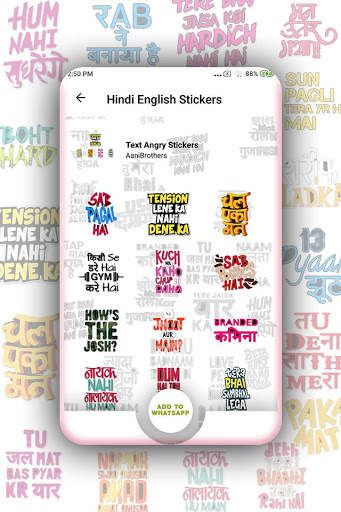 Hindi & English Stickers for Whatsapp screenshot 3