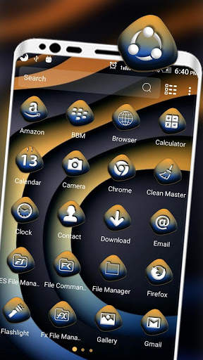 Abstract Curve Art Launcher Theme screenshot 2