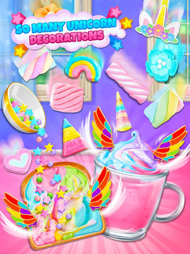 Unicorn Treats - Sweet Hot Chocolate & Toast Maker screenshot 3