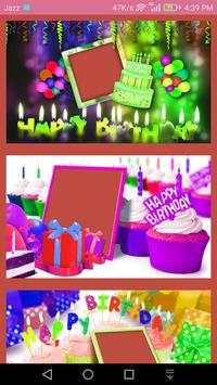 Name and Photo on Cake: Birthday cake Frame screenshot 1