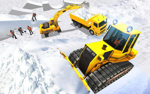 Snow Park Downhill Bulldozer Construction games screenshot 11