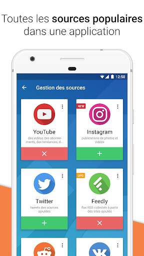 Feedster - Fil d'actualité, multi médias sociaux screenshot 2