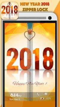 New Year 2018 Zipper Lock screenshot 2