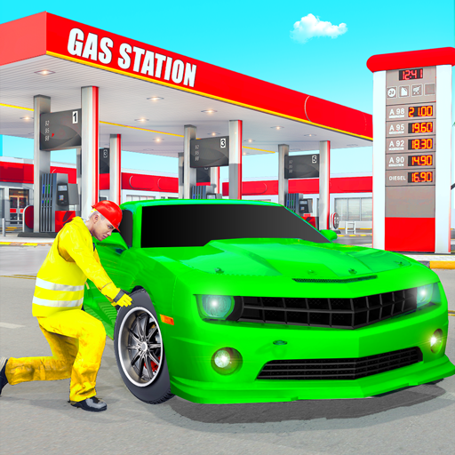 Gas Station Car Mechanic Sim आइकन