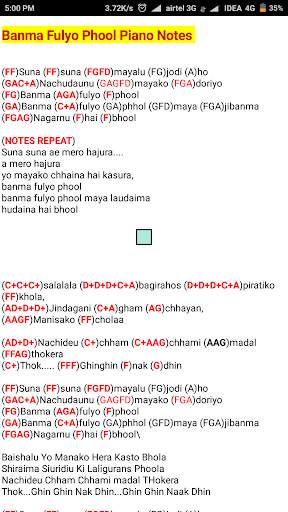 Nepali Songs Piano And Flute Notes screenshot 7