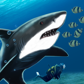Shark Bite Attack 3D-Shark Games icon