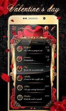 GO SMS VALENTINE'S DAY THEME 1 تصوير الشاشة