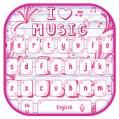 I Love Music Notepad Keypad Theme 10001003